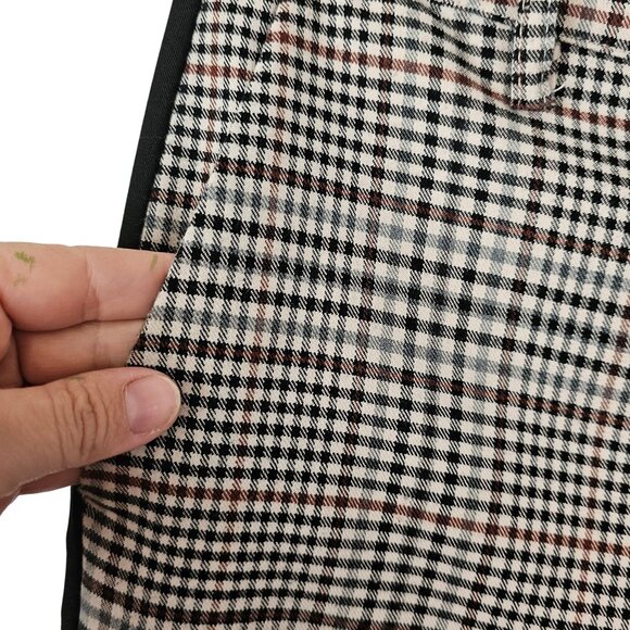 Womens Punk Casual Office Business Corpcore Fall Preppy Black/White Red Plaid 6 - Picture 10 of 13